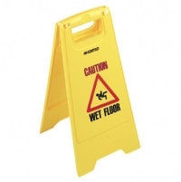 Wet Floor Cleaning in Progress Safety Sign Premium on Sale