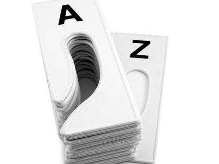 Rectangular Rack Dividers Alphabet Letters A-Z (26) Sale