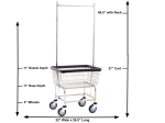 STANDARD LAUNDRY CART W  DOUBLE POLE RACK Discount