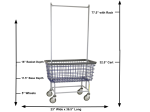 MEGA CAPACITY LAUNDRY CART W  DOUBLE POLE RACK Online