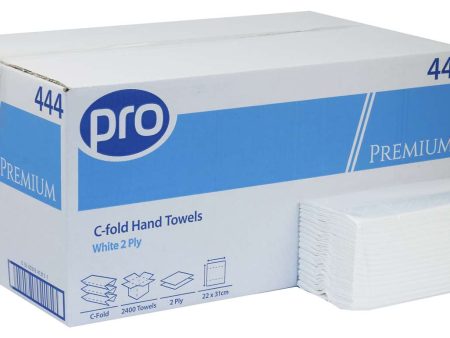 C Fold 2Ply White Hand Towels  x 2400 For Sale