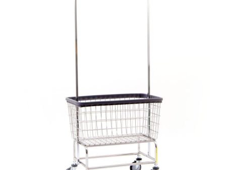 LARGE CAPACITY LAUNDRY CART W  DOUBLE POLE RACK For Sale