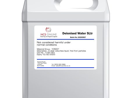 Deionised Water 1L, 5L and 25L For Cheap