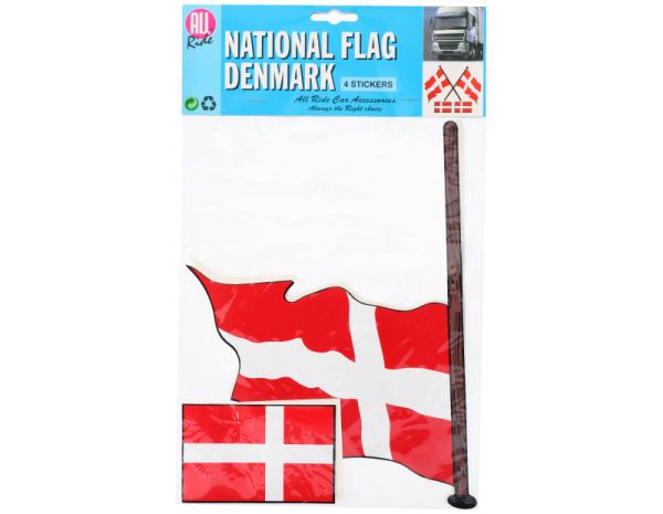 All Ride - Dannebrog Danish Flag Sticker - Medium 4St Online