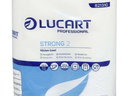 Lucart Strong Kitchen Rolls 2Ply White Pack Of 24 Supply