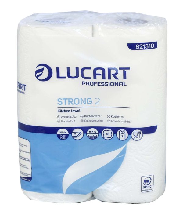 Lucart Strong Kitchen Rolls 2Ply White Pack Of 24 Supply