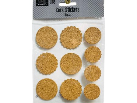 Sof - Cork Stickers 10 St - 3Cm & 4Cm Discount