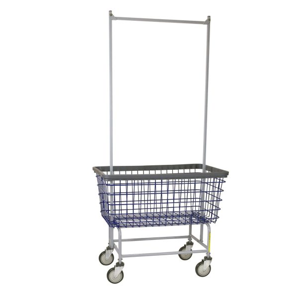 MEGA CAPACITY LAUNDRY CART W  DOUBLE POLE RACK Online