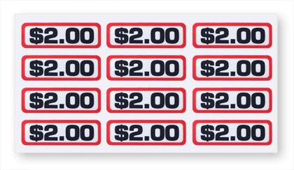 $2.00 Coin Slide Decals Sale